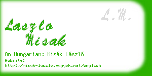 laszlo misak business card