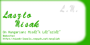 laszlo misak business card